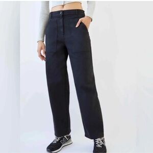 Aritzia Wilfred Free Jeans Modern Utility Pants High Rise Straight In Black 🖤